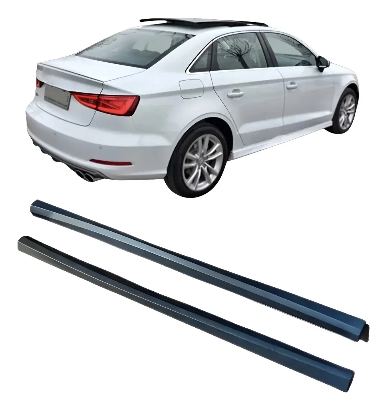 Par de Saias Laterais RS3 para Audi A3 Sedan 2014 a 2020 - Imagem 3